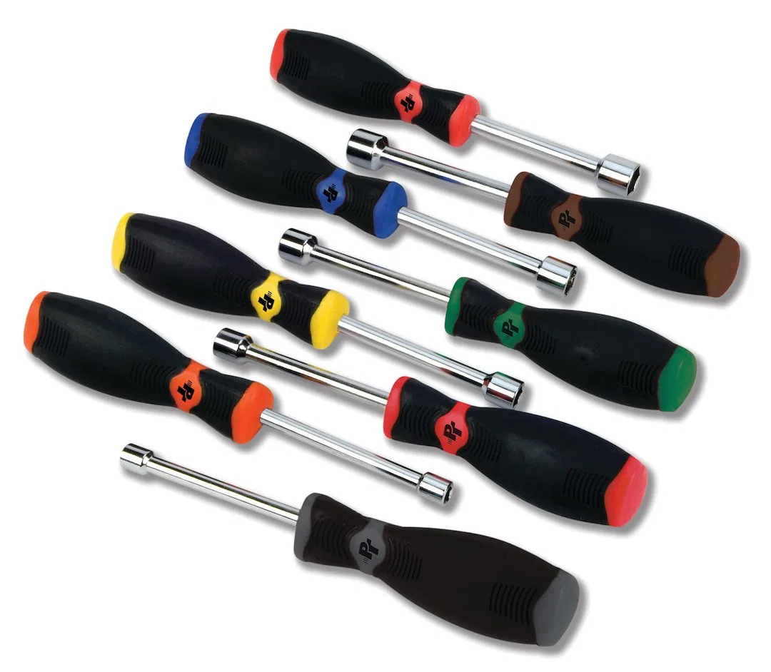 W30900 – PERFORM TOOL Nut Driver, 3/16 To 1/2 Inch Size Fluted Handle With Grip Chrome Plated Chrome Vanadium Steel S...